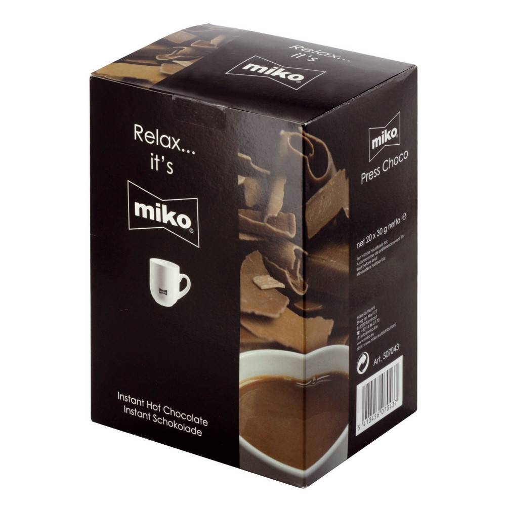 Chocolat en poudre Miko, boîte de 20 sachets