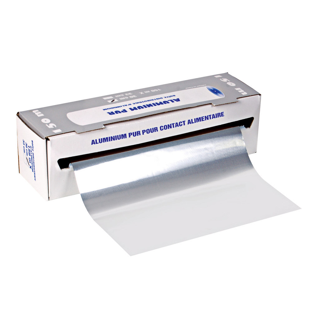 Papier aluminium en rouleau de 150 m x 30 cm, l'unité