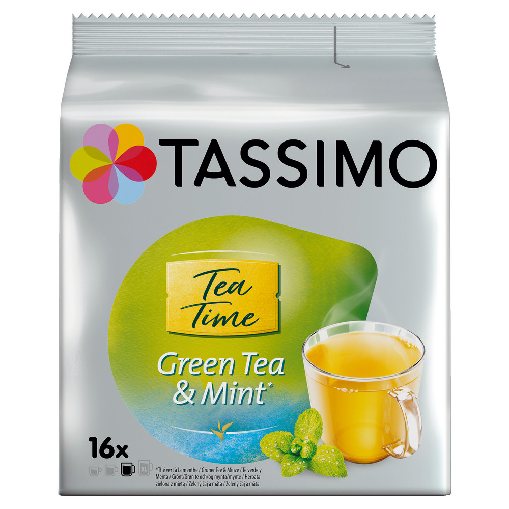 16 dosettes T-Discs Tassimo Twinnings thé vert à la menthe