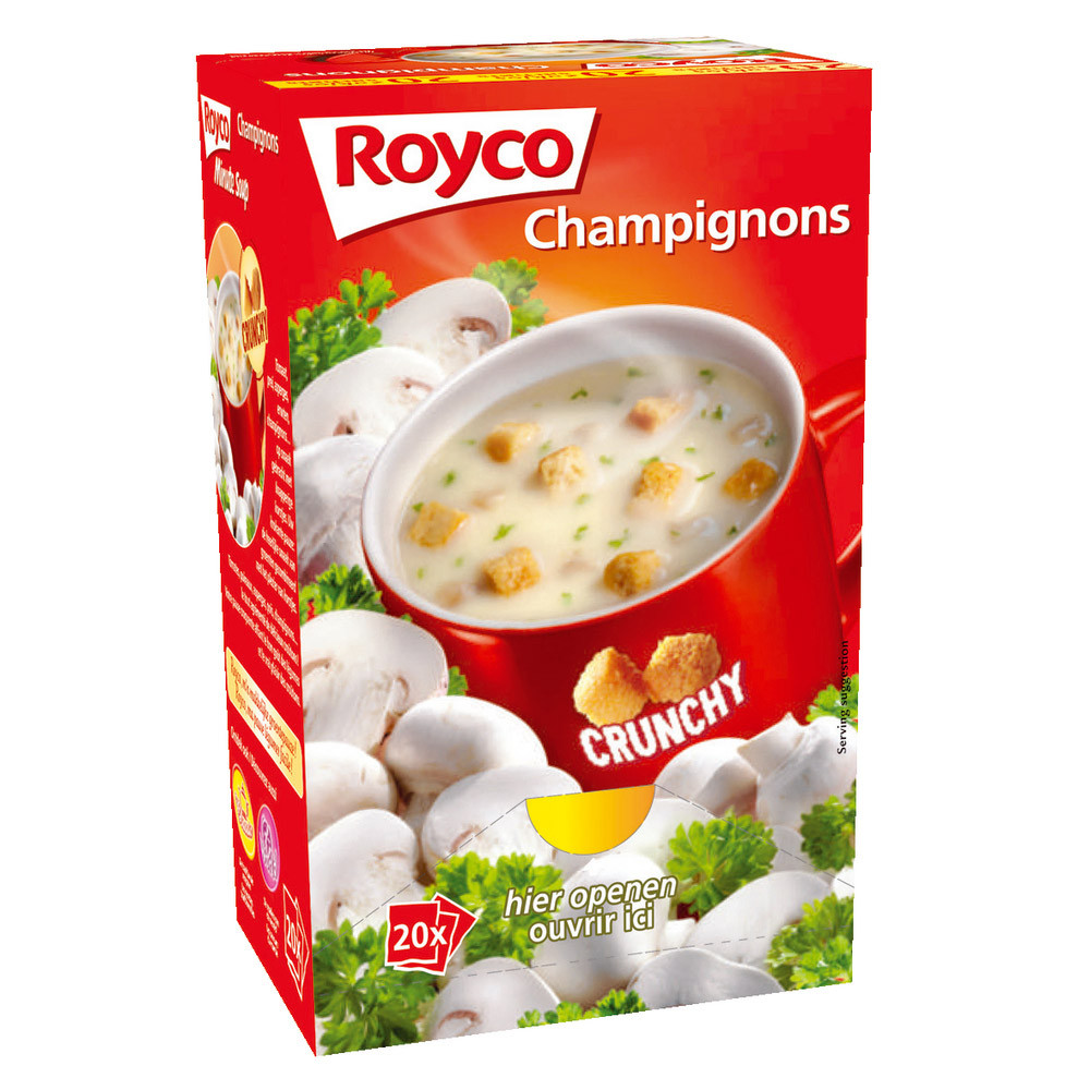 20 sachets Soupe Royco Champignons Crunchy