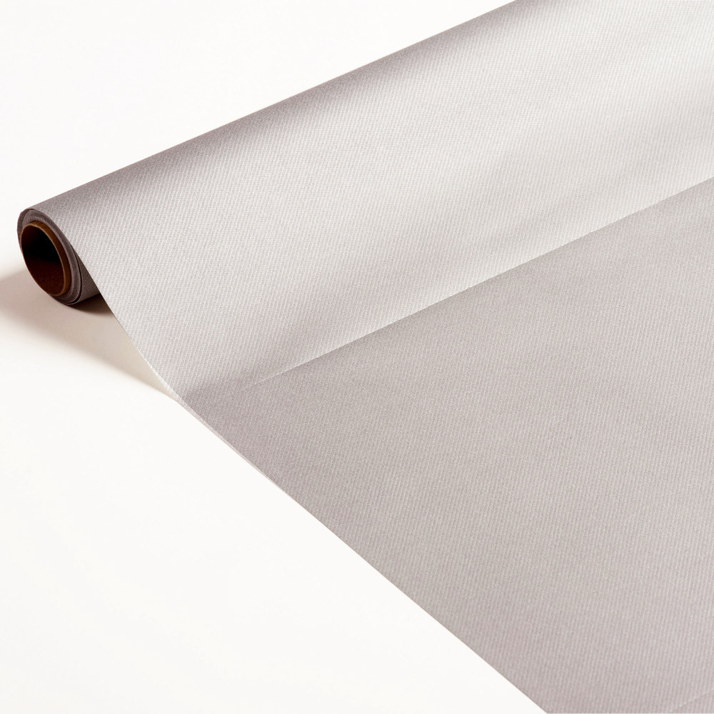 Chemin de table non tissé en rouleau de 0,40 x 10 m, coloris argent métallisé