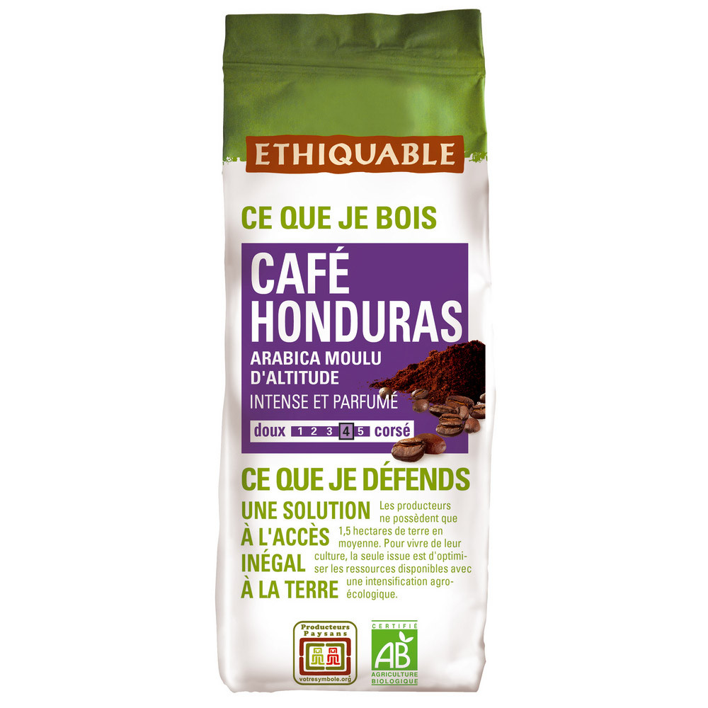 Café moulu Ethiquable Honduras, 250G