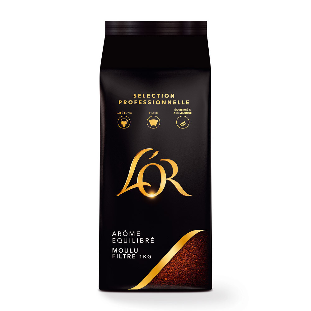 Café moulu L'Or Arôme Equilibré, 100% arabica, paquet de 1 kg