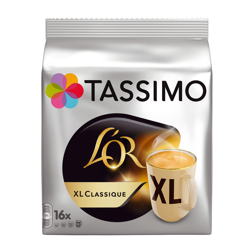 16 dosettes T-Discs Tassimo L'Or XL Classique