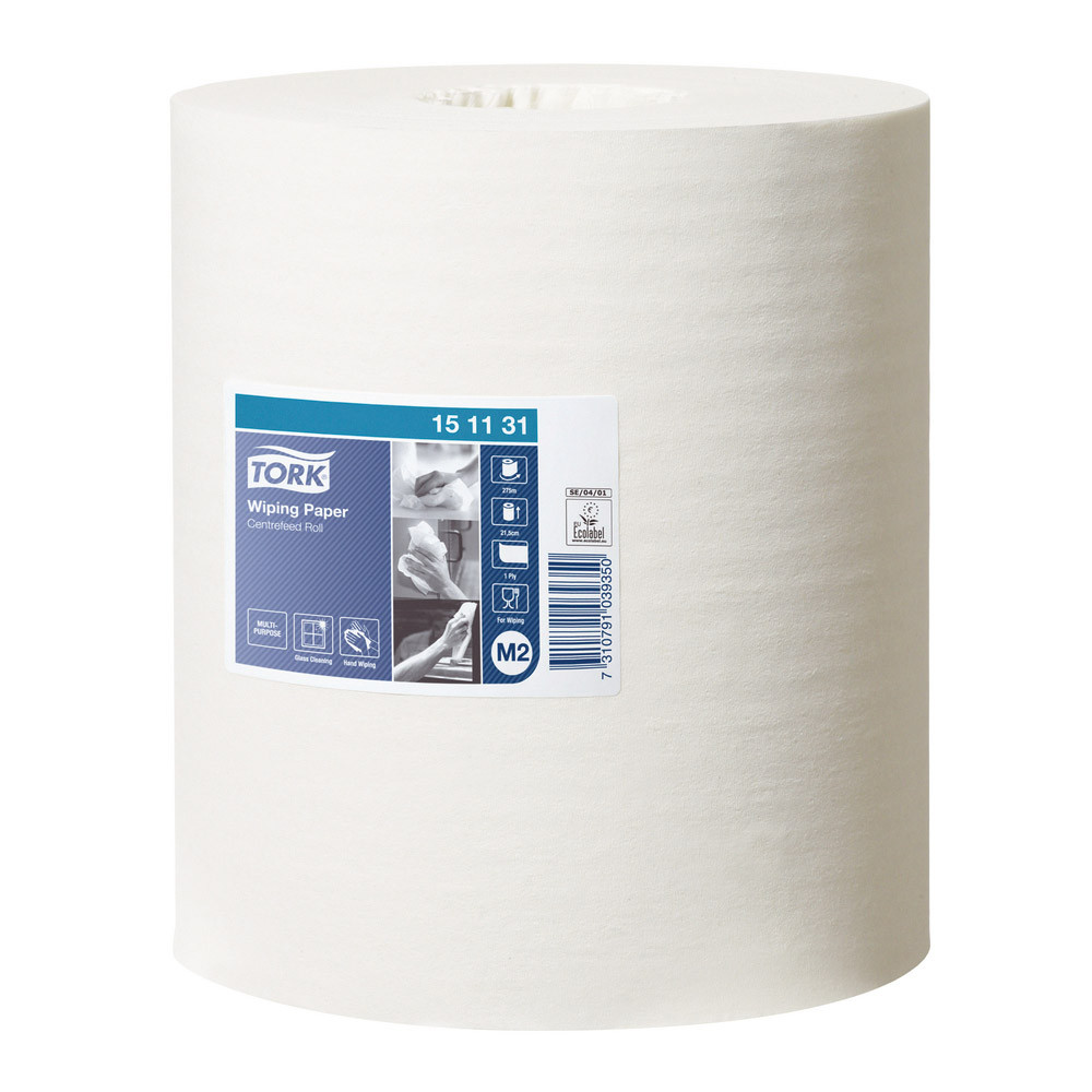 6 bobines Tork papier d'essuyage à dévidage central 1 épaisseur