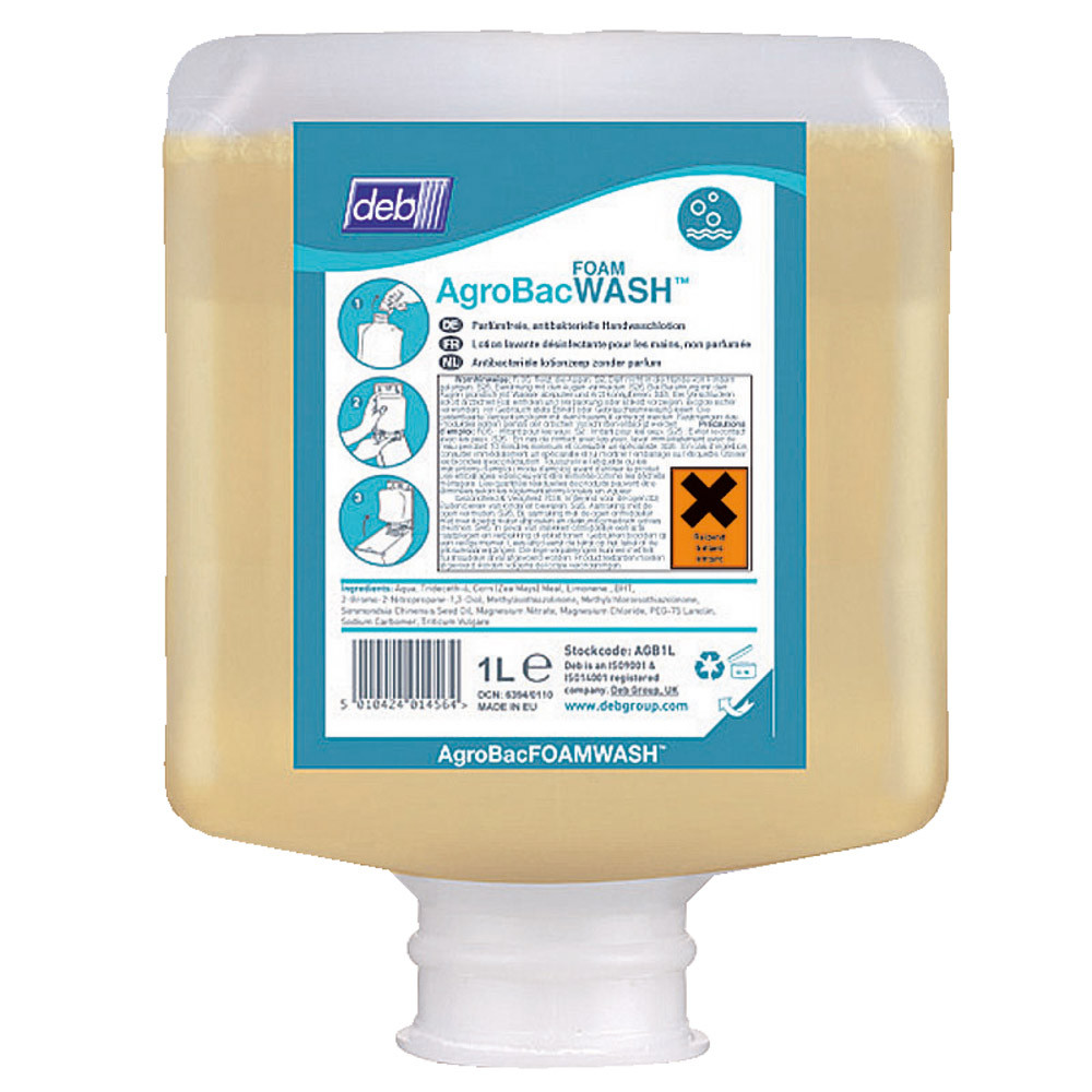 6 cartouches de savon liquide Proline, lotion désinféctante 1 L