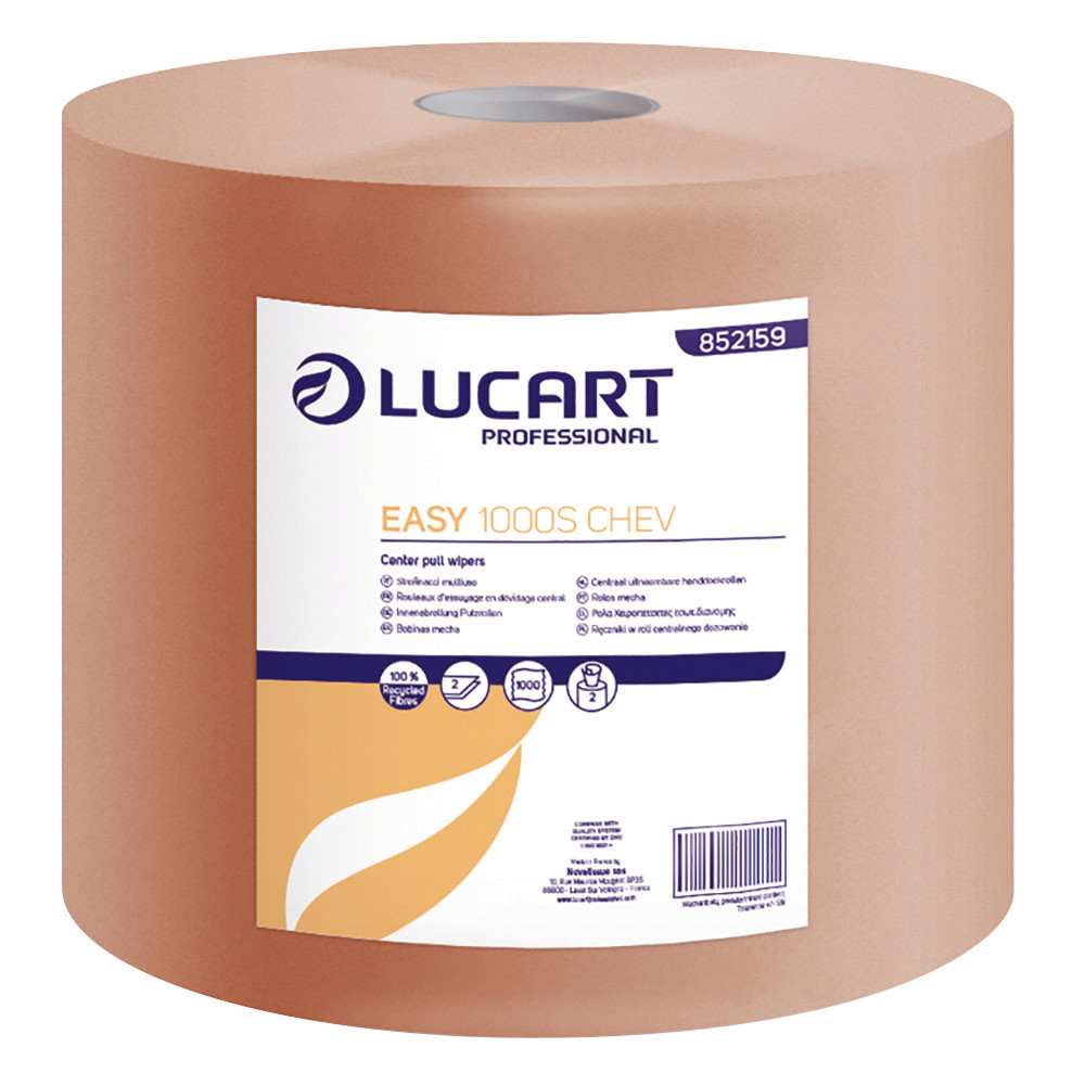 2 bobines d'essuyage chamois Lucart, 1000 formats