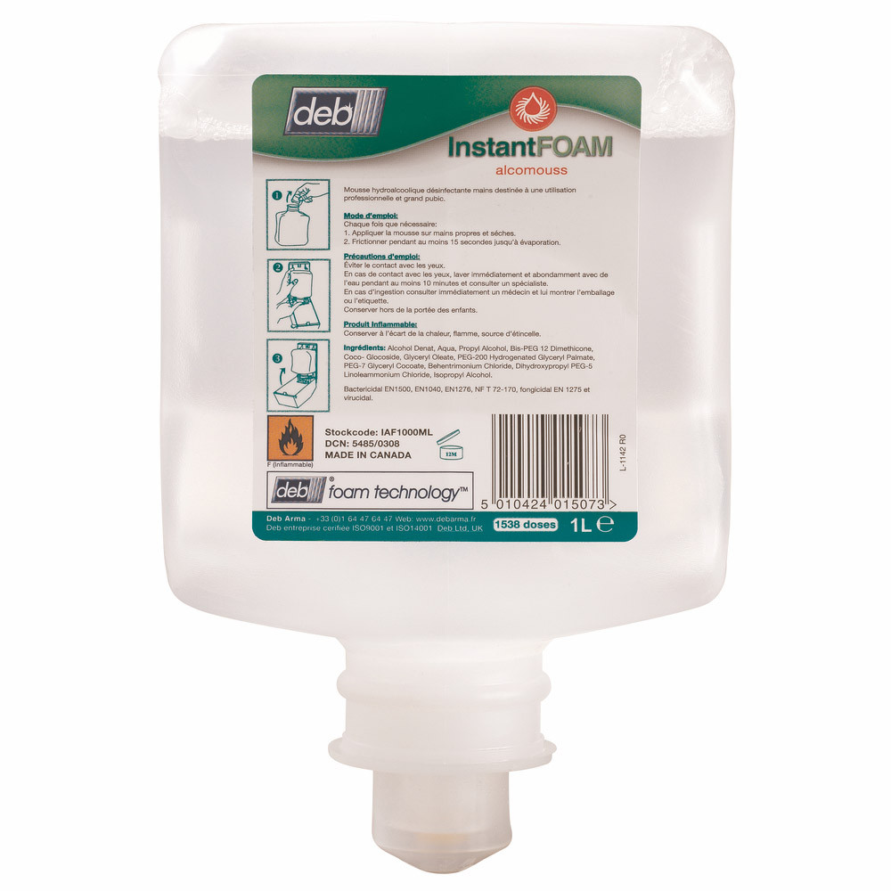 Mousse hydroalcoolique abattant WC Seat Cleaner, 6 cartouches de 1 L