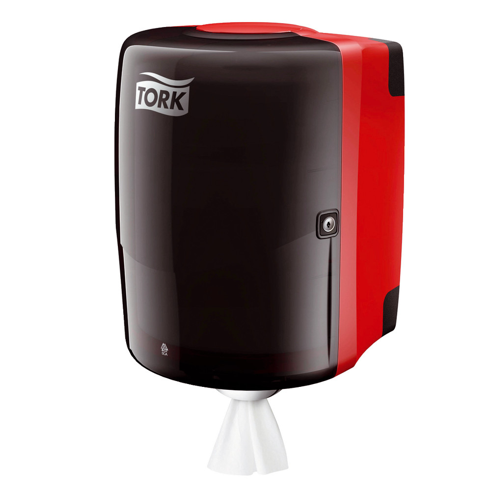 Distributeur mural Tork pour bobines dévidage central