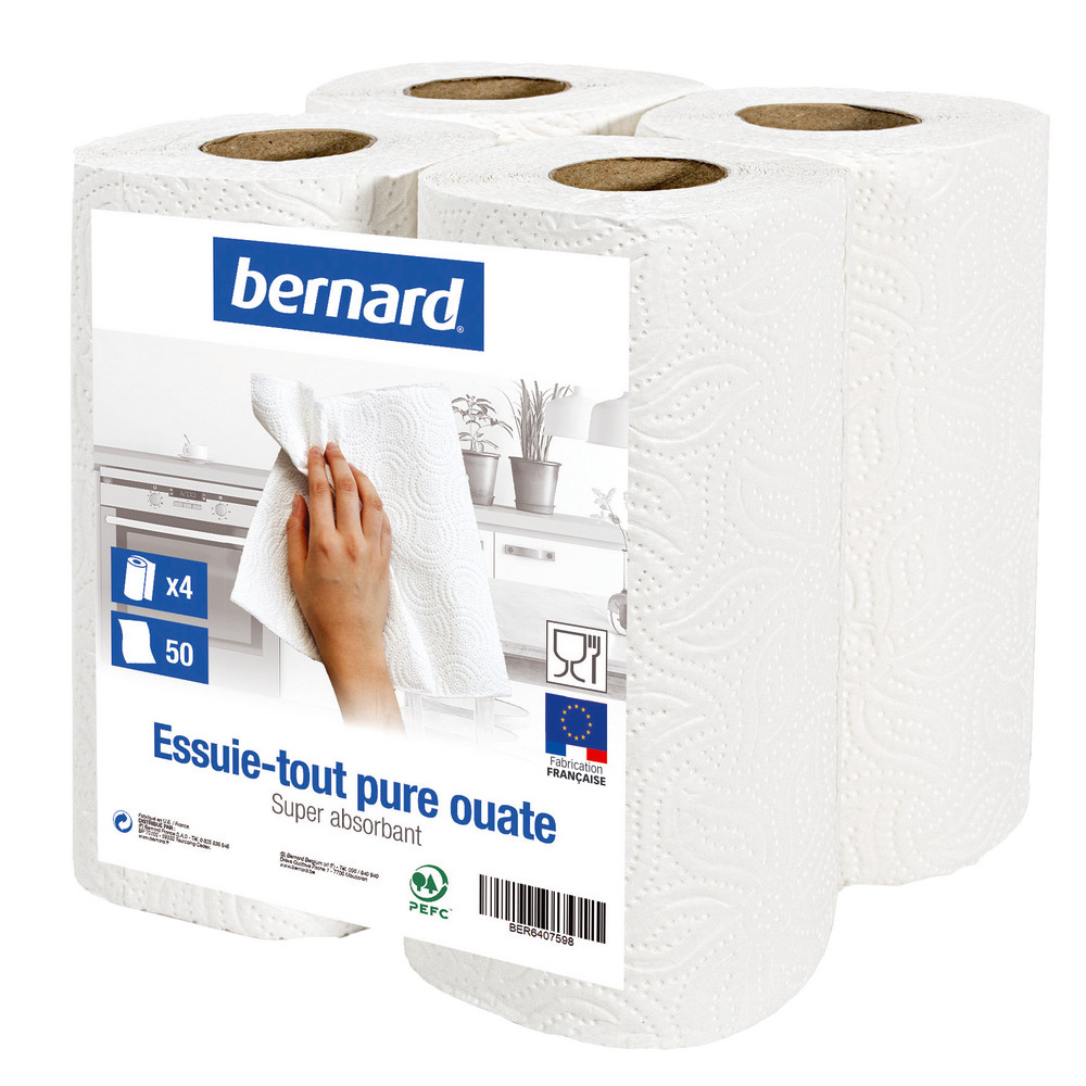 Essuie-tout Bernard, colis de 24 rouleaux