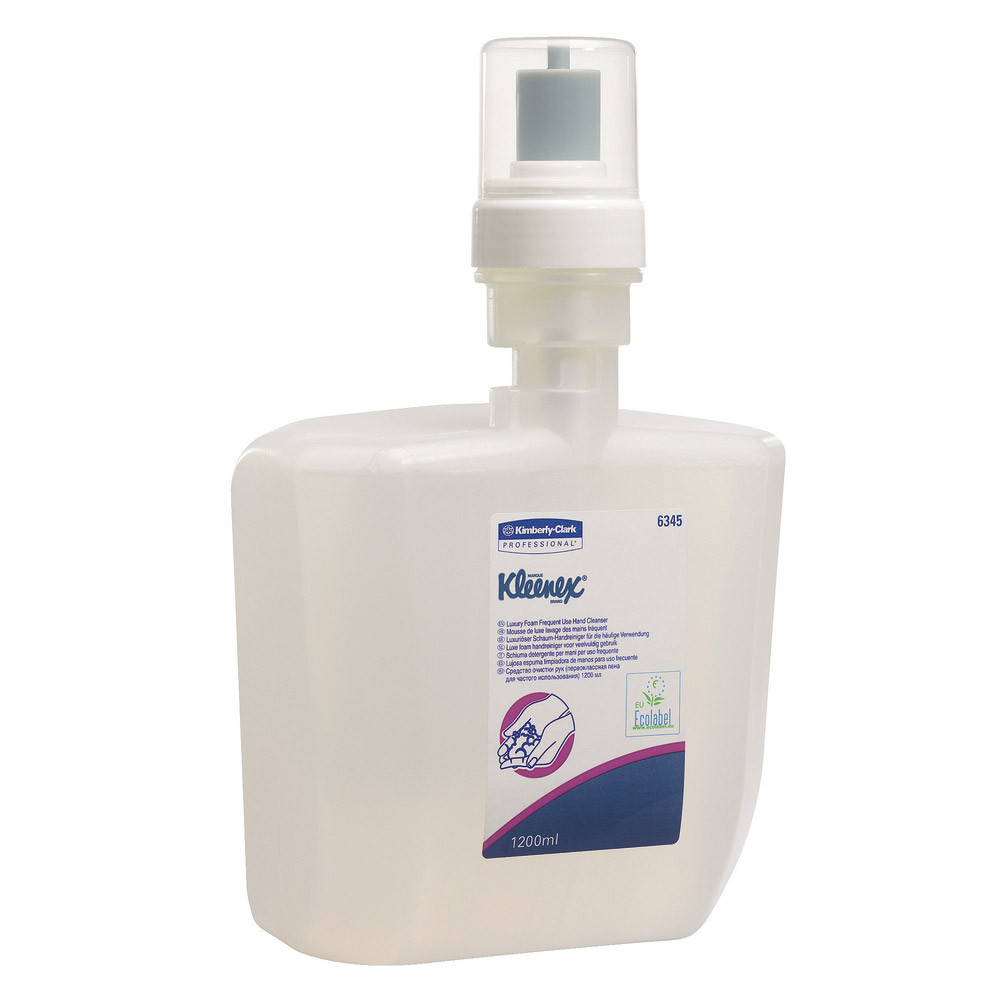 4 cartouches de savon mousse Luxury usages fréquents Kleenex 1,2 L