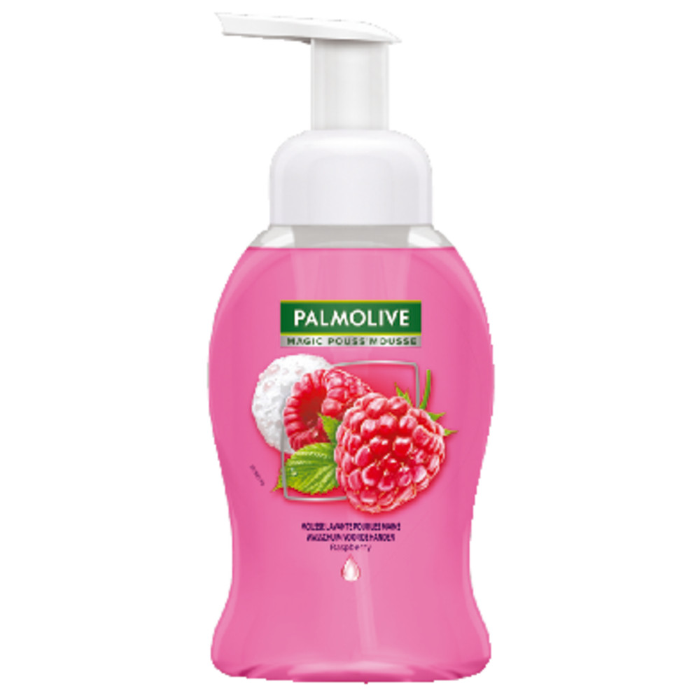 Savons Magic Pouss'mousse Palmolive framboise 250 ml, lot de 6