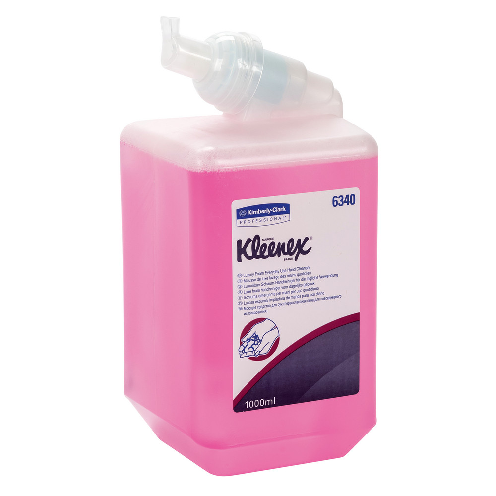 6 cartouches de savon mousse Kleenex Luxury usages courants 1 L