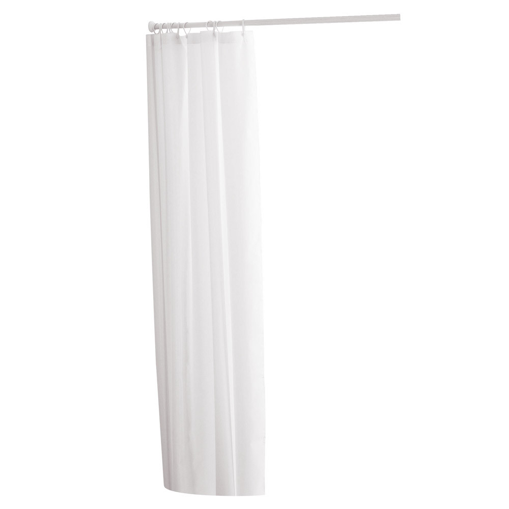 Rideau de douche en PVC blanc 140 x 180 cm