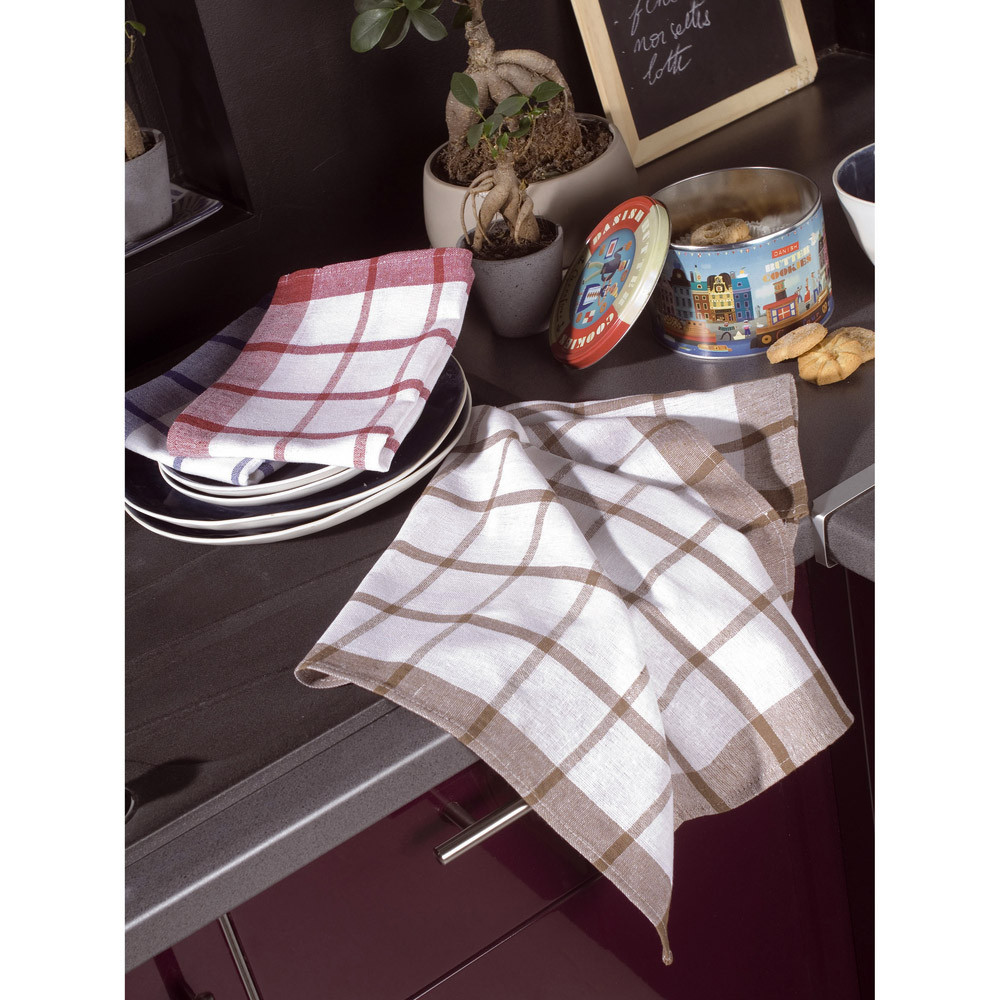 Torchons coton coloris assortis 43 x 68 cm, lot de 20