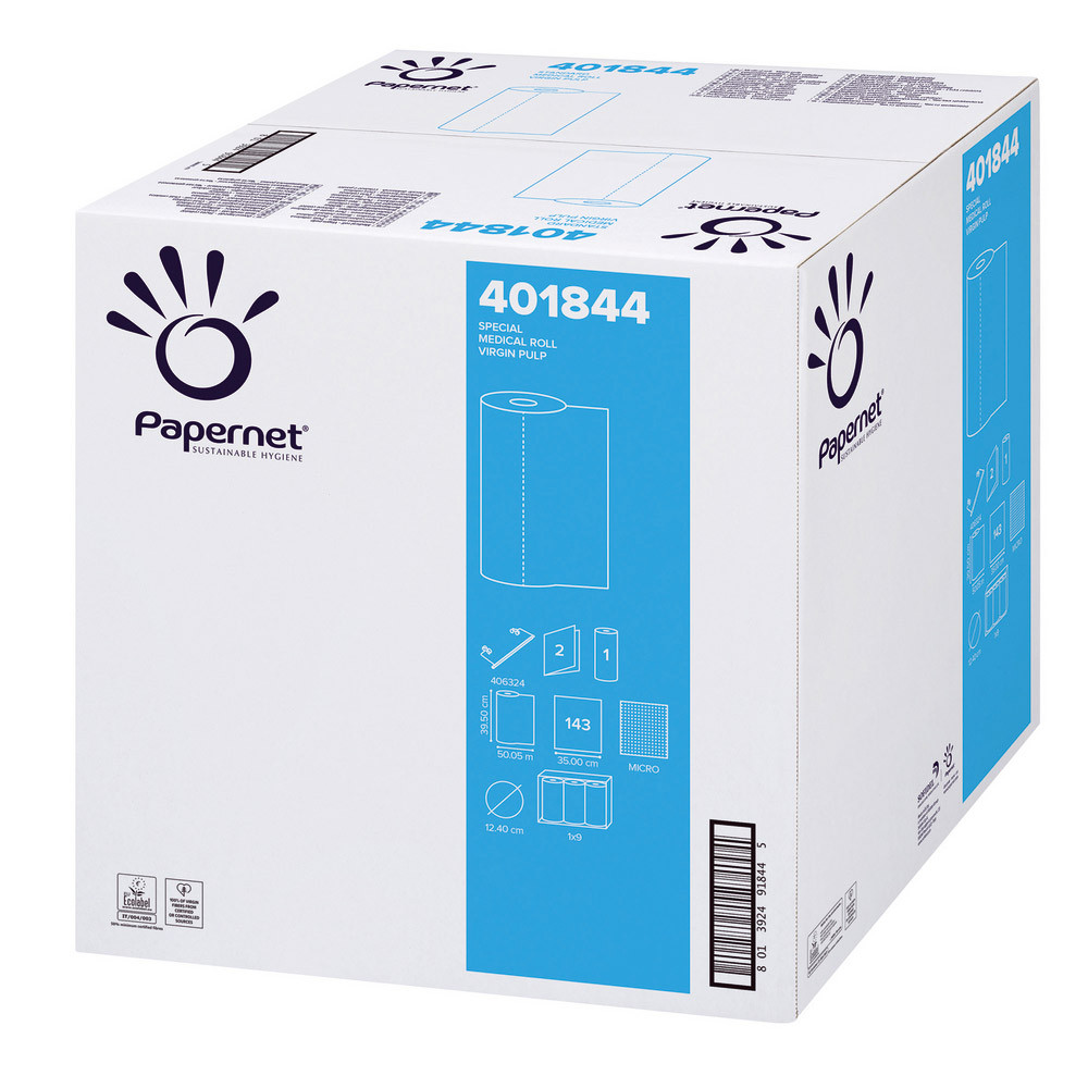 Draps d'examen jetables Papernet Special, 9 rouleaux de 143 formats 35 x 39,5 cm