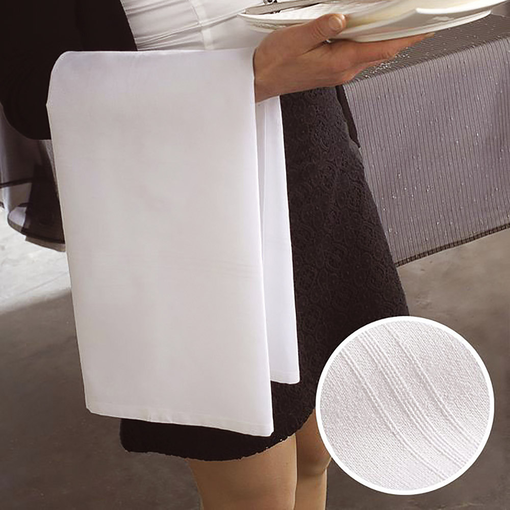 Torchons avec liteau de service blanc 55 x 77 cm, lot de 3