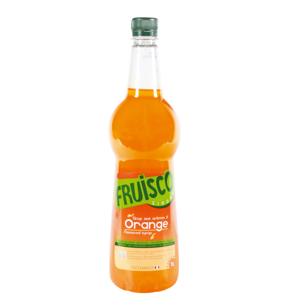 Bouteille de sirop d'orange, Fruisco 1 Litre
