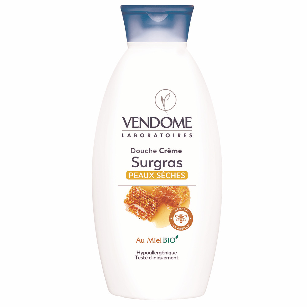 Gel douche micellaire Vendome miel bio, flacon de 400 ml