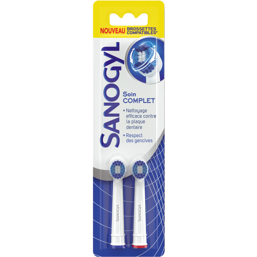 Brossettes Sanogyl soin complet, lot de 2 brossettes
