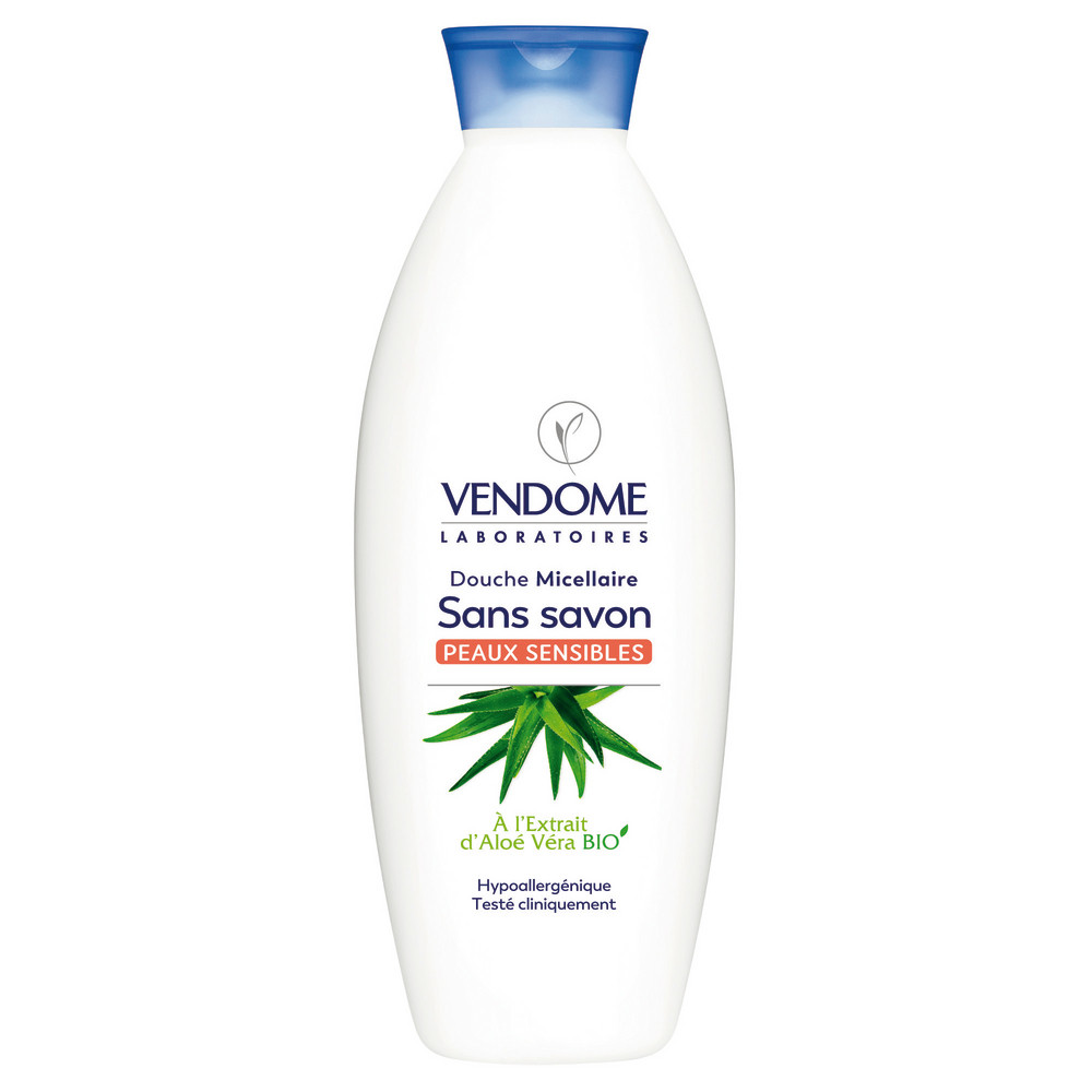 Gel douche micellaire Vendome extrait d'Aloe vera bio, 750 ml