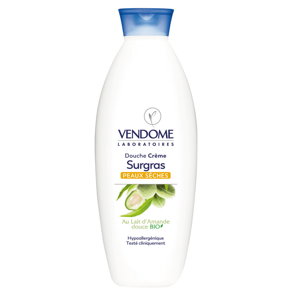 Crème de douche Emolliente Surgras Vendome lait d'amande douce et calendula, 750 ml