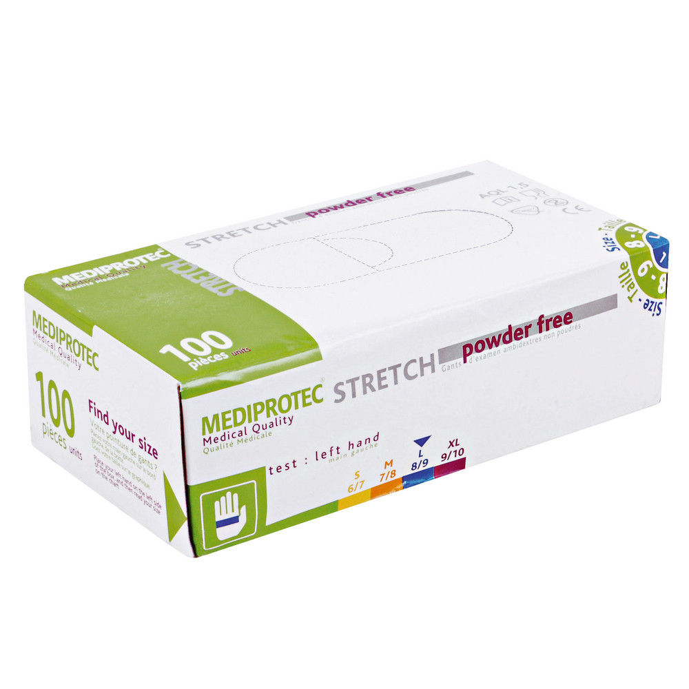 Gants d'examen synthétiques non poudrés, taille 9, boîte de 100