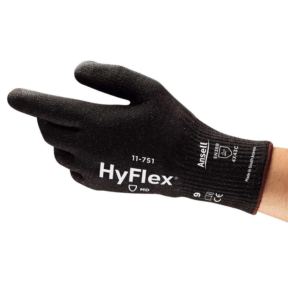 Gants de protection Ansell Hyflex 11-751 contre les coupures , taille 8, lot de 12 paires