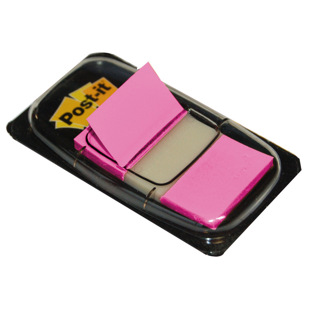 Distributeur de 50 index Post-it® largeur 25 mm coloris rose