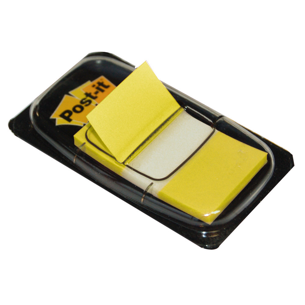 Distributeur de 50 index Post-it® largeur 25 mm coloris jaune