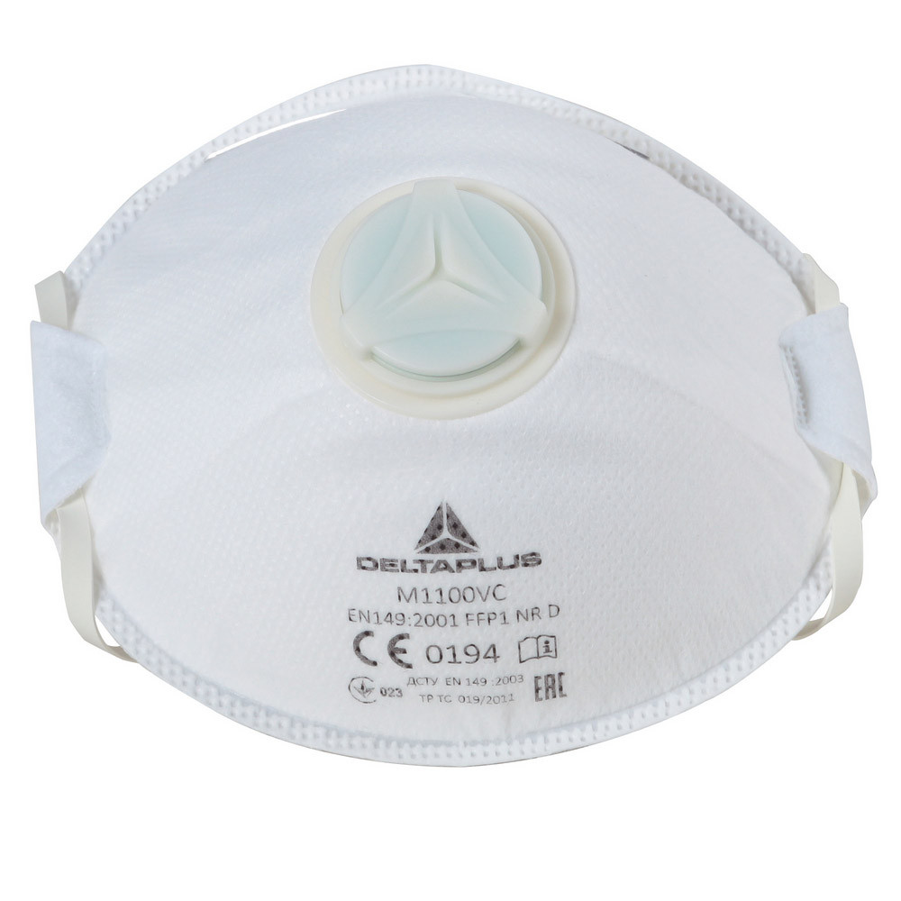 Masques de protection FFP1 à coque avec soupape, lot de 10