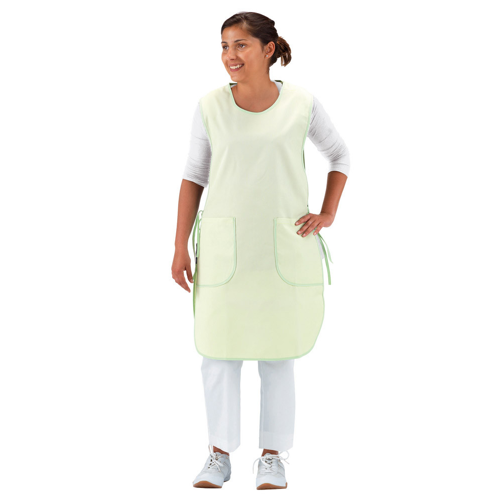 Tablier-chasuble femme polycoton vert anis taille unique