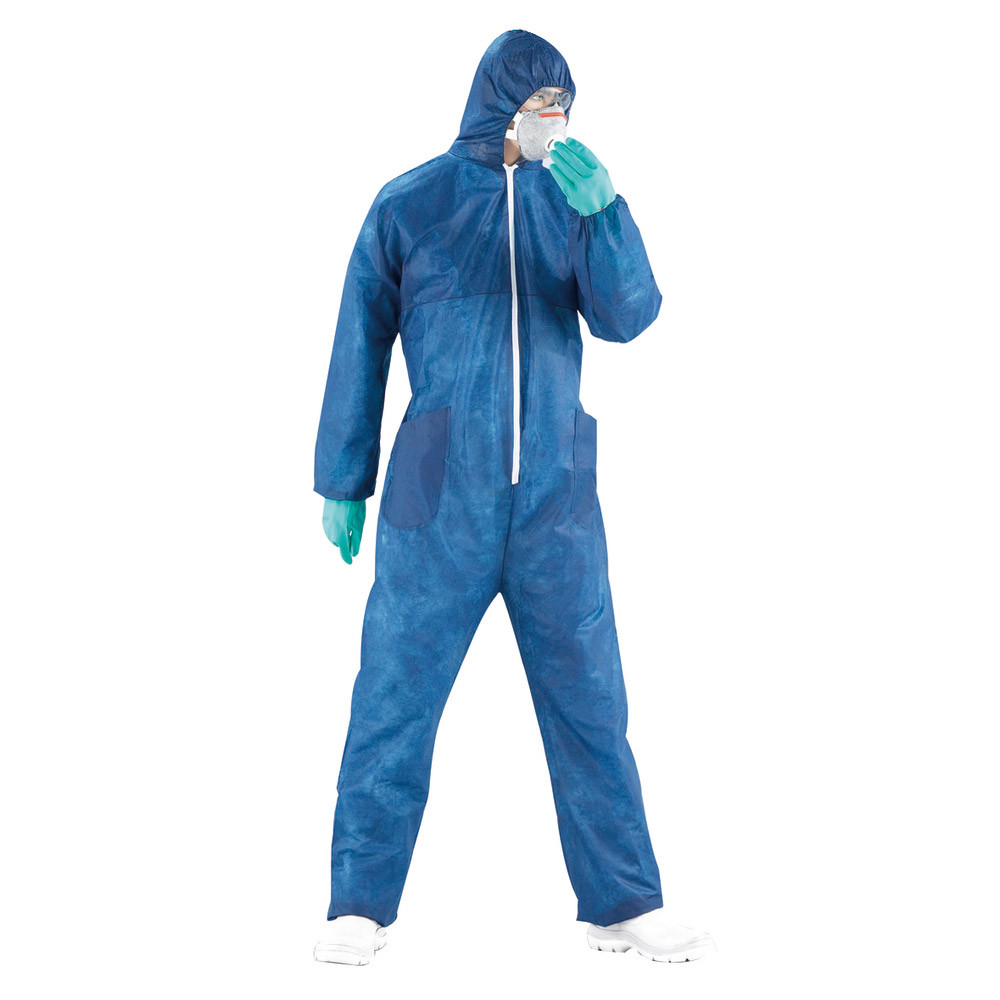 5 combinaisons de protection jetables standard bleues, taille XXL