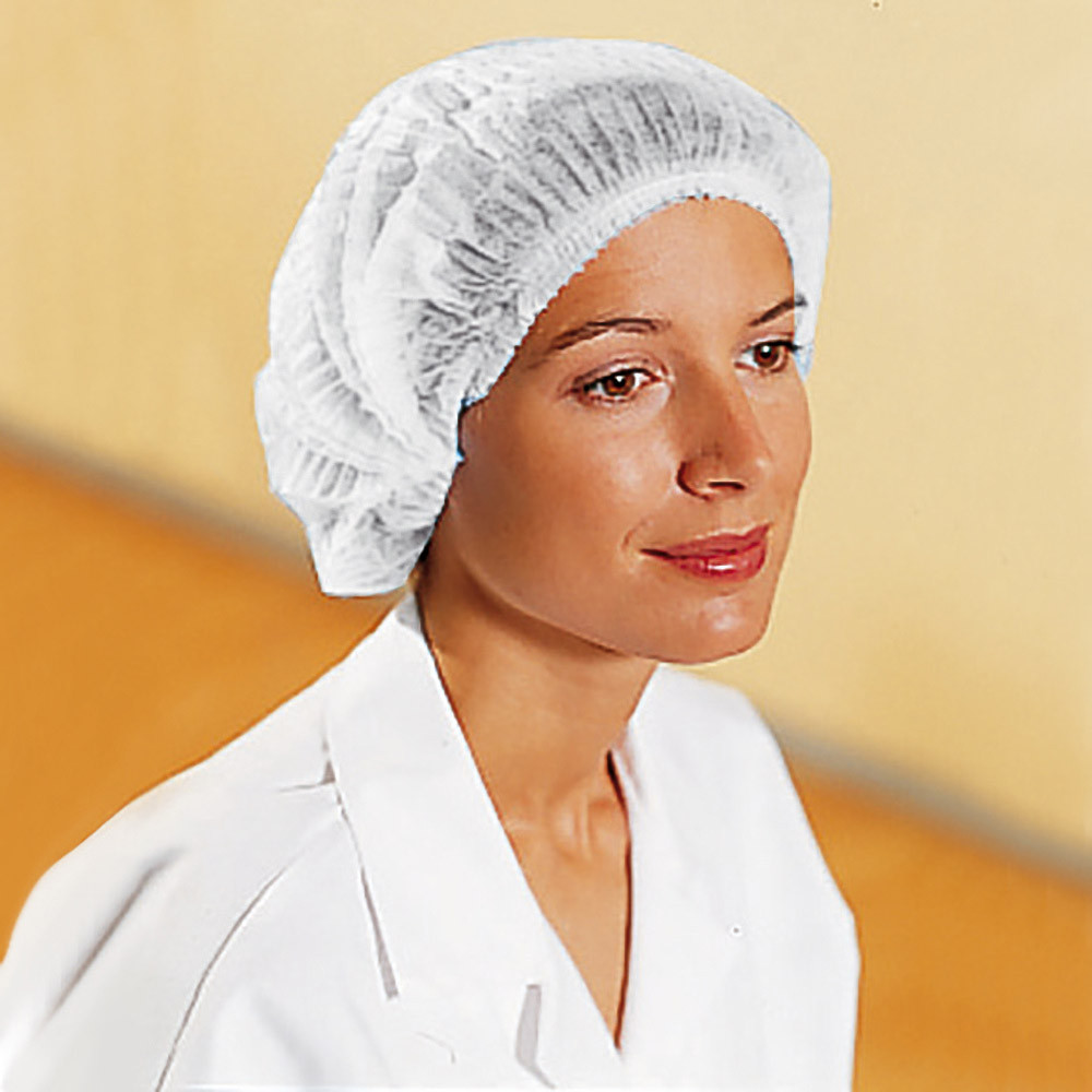 100 charlottes à clip jetables en polypropylène, contact alimentaire, taille unique