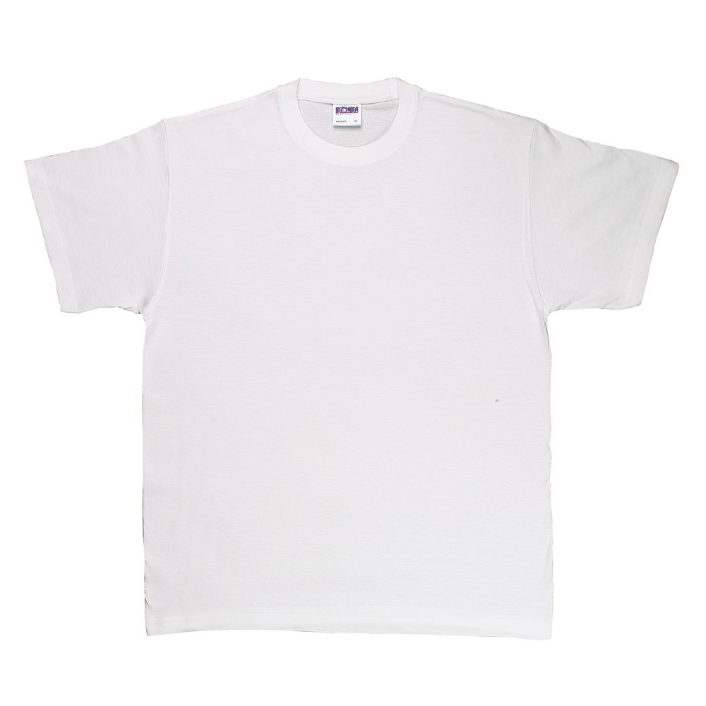 2 T-shirts manches courtes 100% coton blanc, taille XL