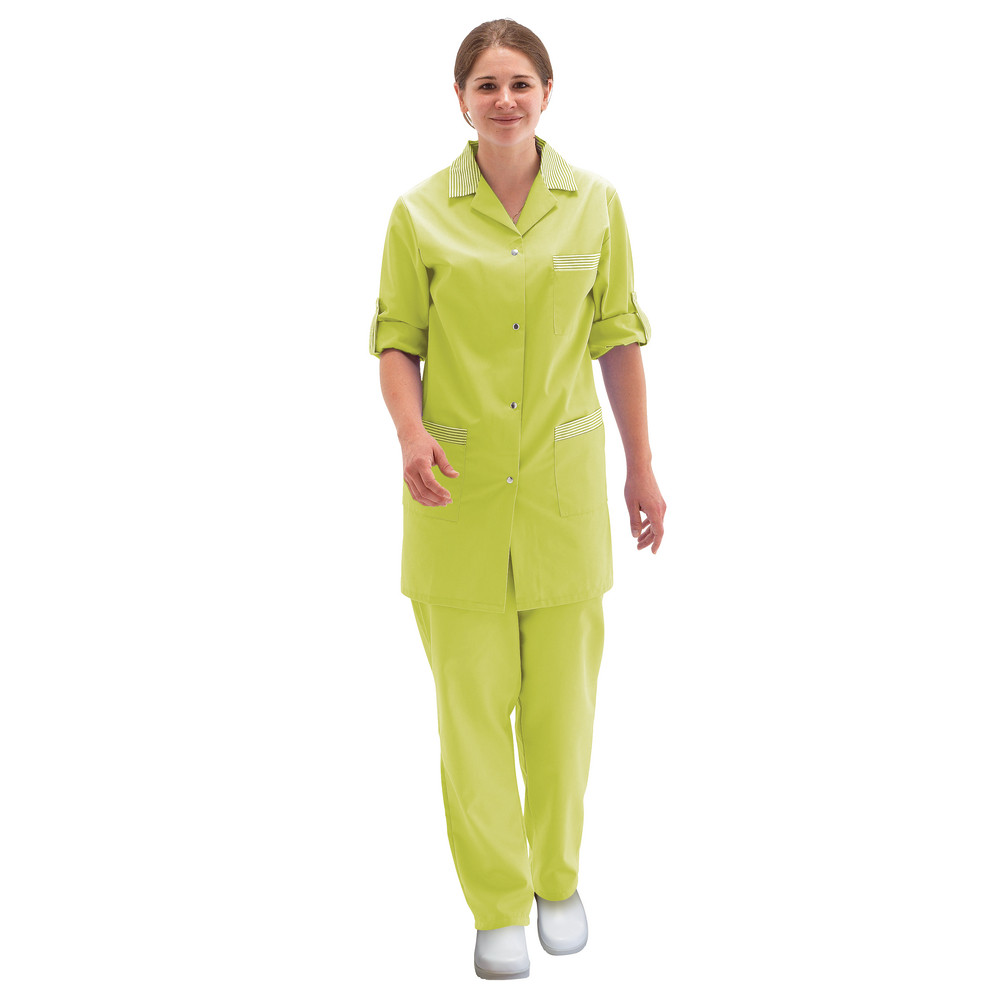 Tunique femme vert anis à manches réglables, taille 44/46