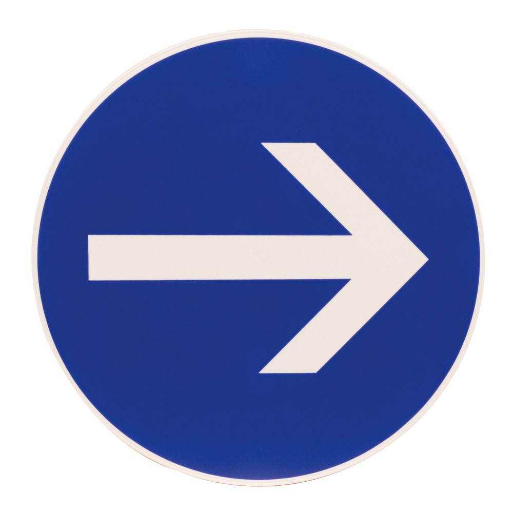 Disque de signalisation flèche sens obligatoire ø 45cm
