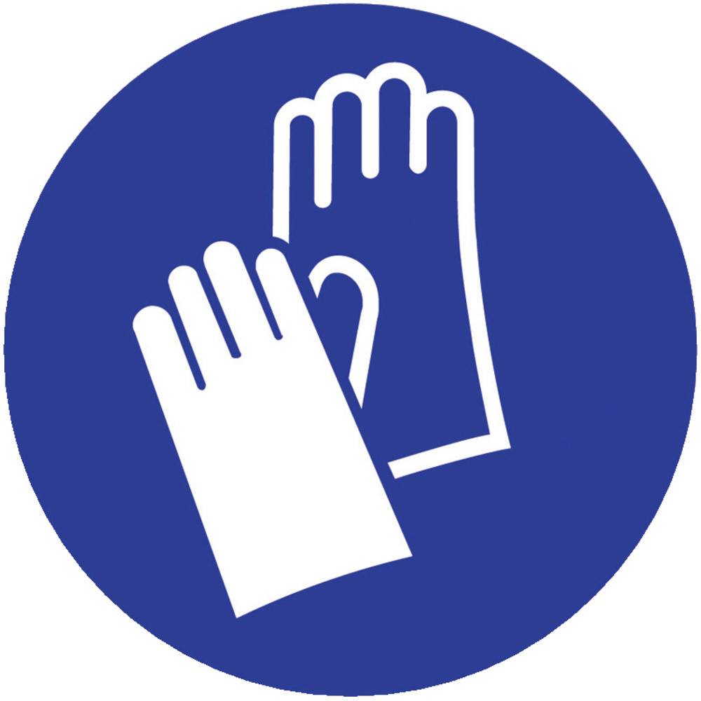 Disque d'obligation de porter des gants de protection ø 30cm