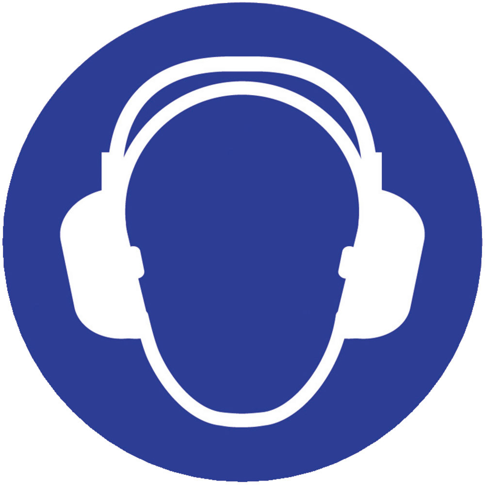 Disque d'obligation de porter un casque antibruit ø 30cm