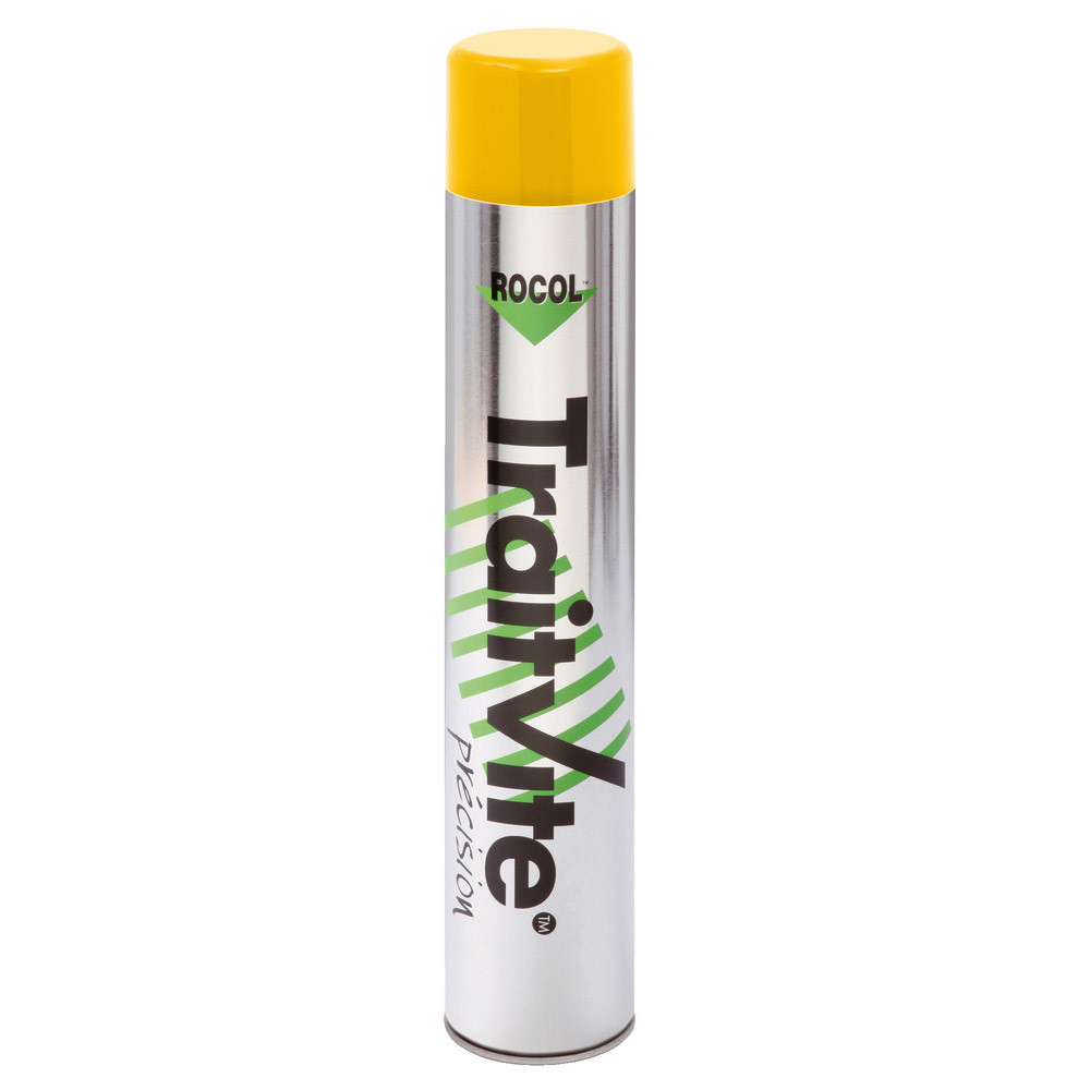 Peinture aérosol TraitVite Précision 1000 ml pour traçage coloris jaune