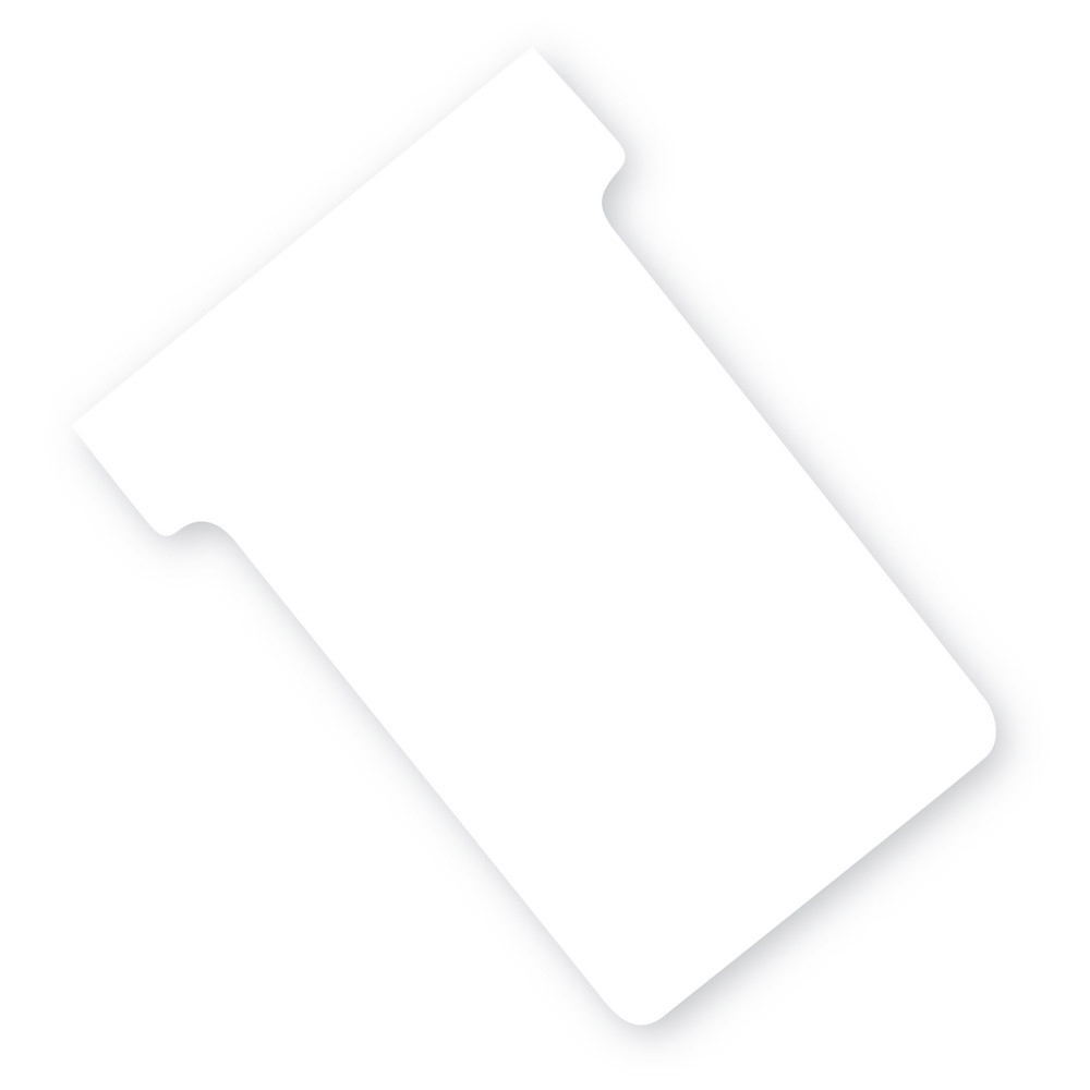 100 fiches T indice 2 coloris blanc