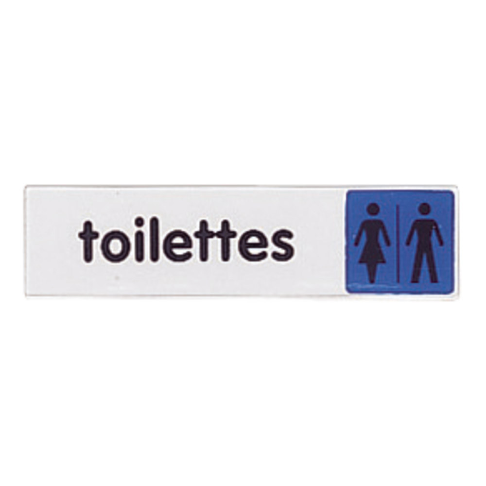 Plaquette de porte toilettes femmes et hommes 17 x 4 cm plexiglas