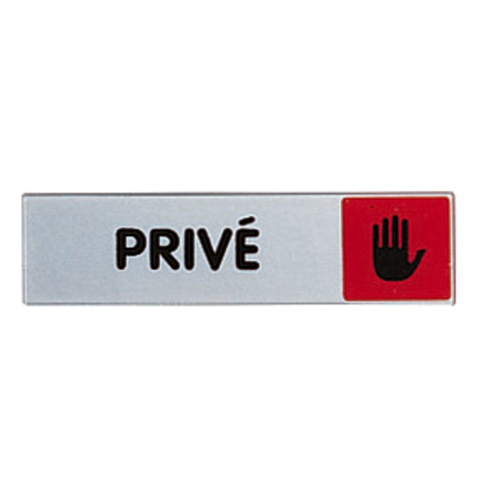 Plaquette de porte privé 17 x 4 cm plexiglas