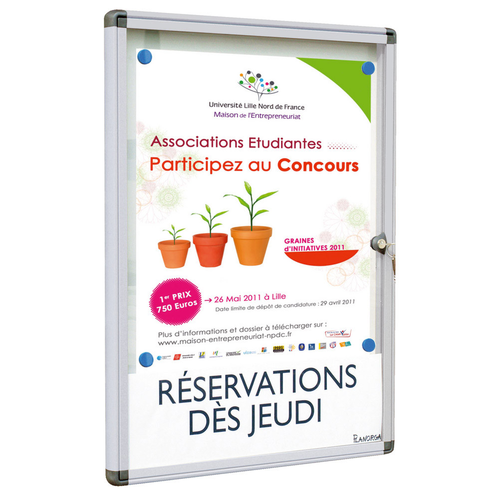 Vitrine extra-plate d'extérieur 4 feuilles