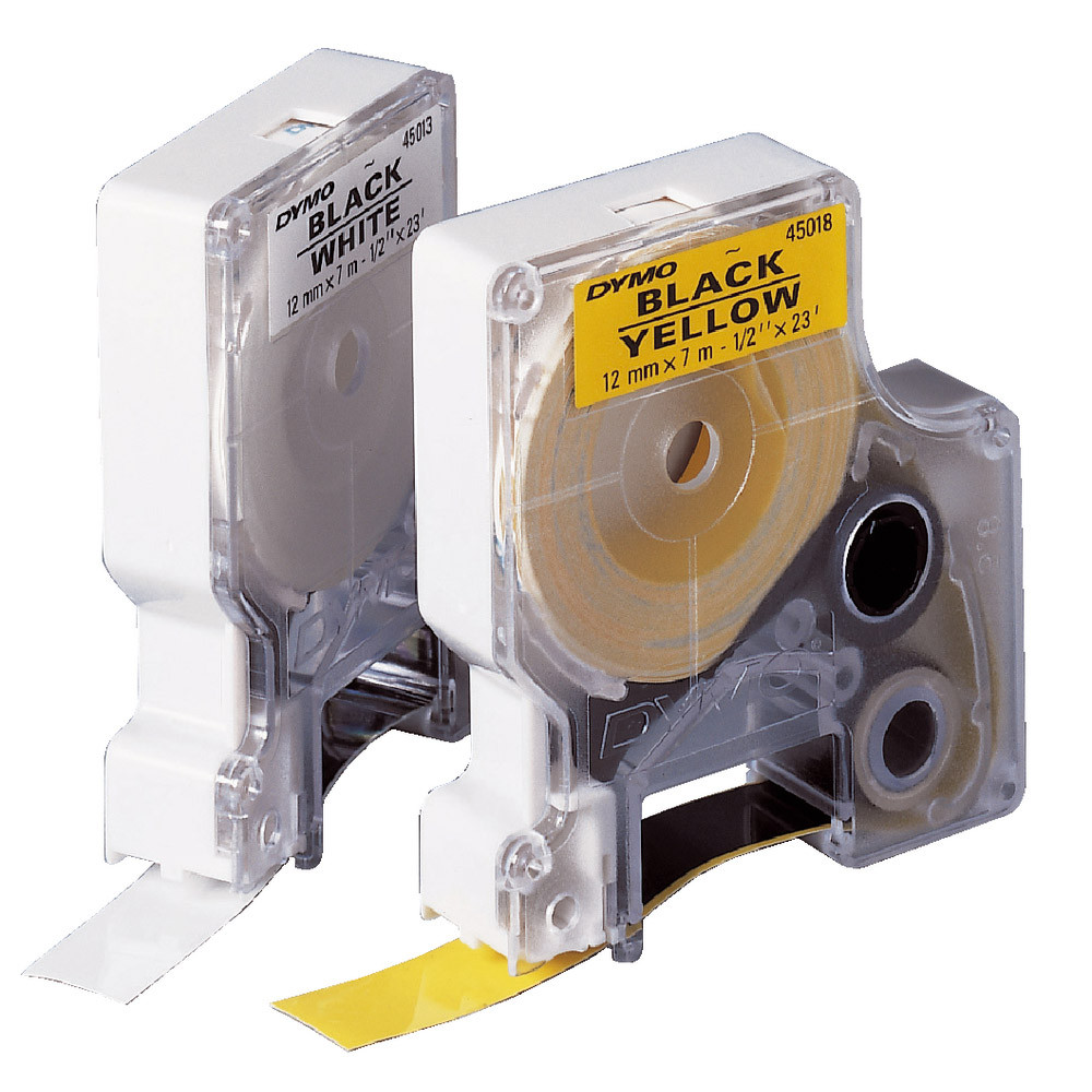 Ruban Dymo D1 12 mm coloris noir/jaune