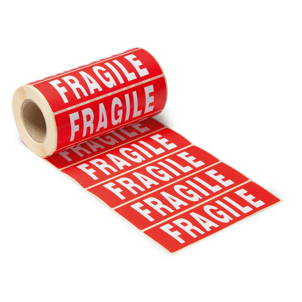 500 étiquettes d'expédition Fragiles, lot de 2 rouleaux