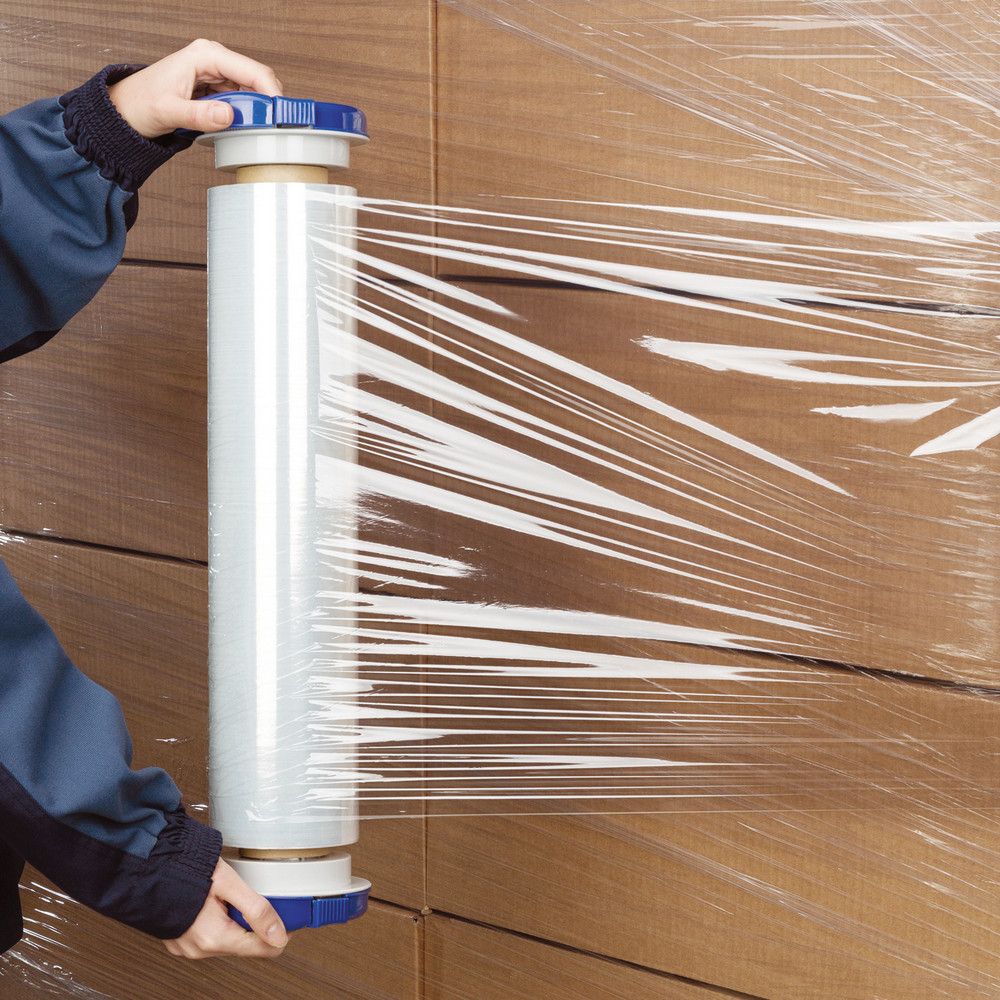 Kit de 6 bobines films étirable 20 microns + 2 embouts plastique