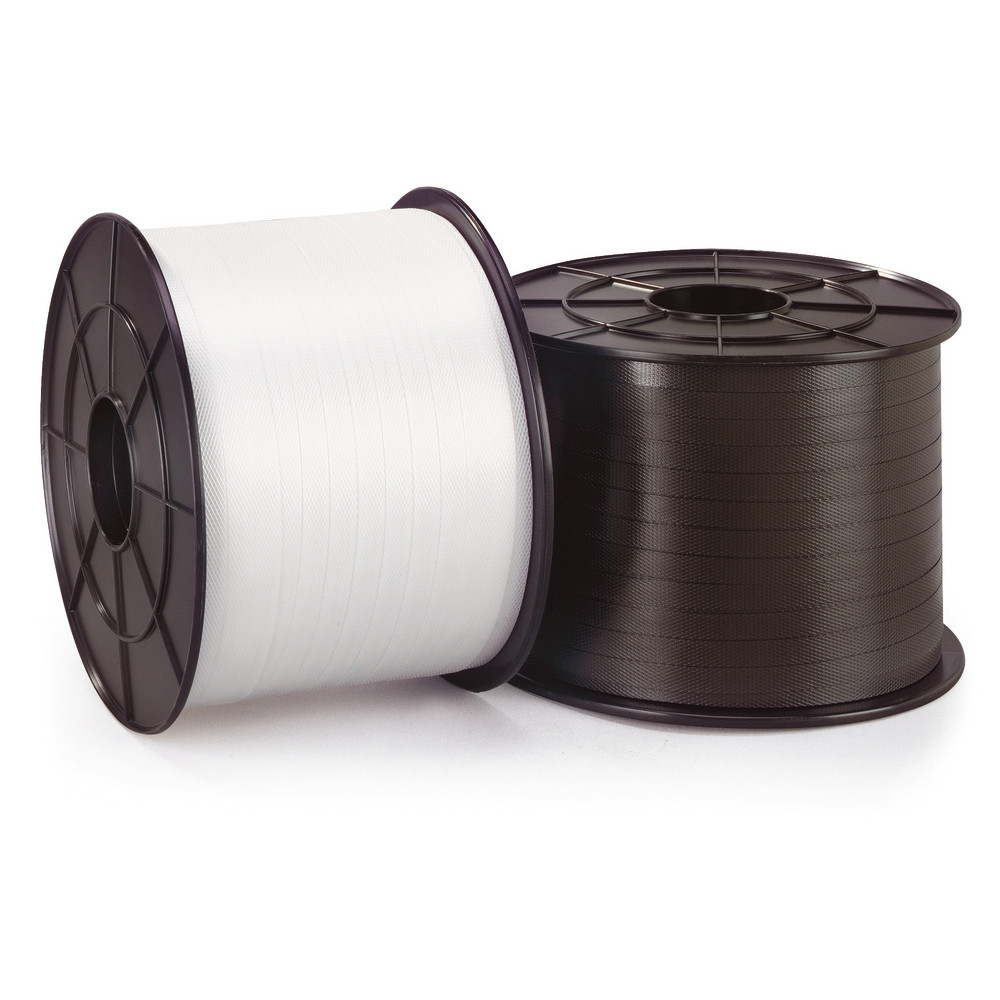 4 bobines feuillard polypropylène manuel joues plastique, largeur 12mm