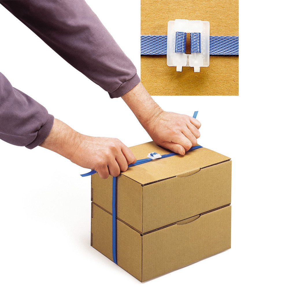 1000 boucles plastiques transparentes pour cerclage manuel