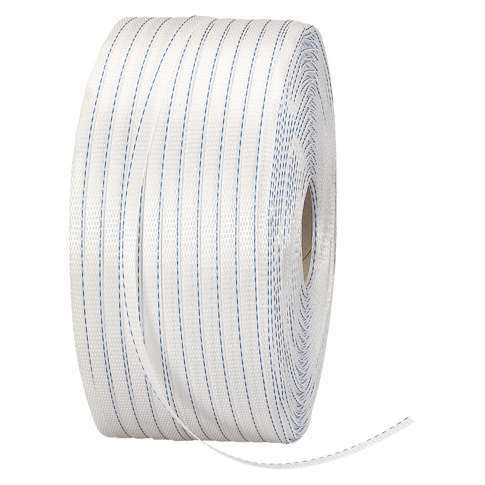 1 bobine feuillard textile tissé 1100m, largeur 13 mm